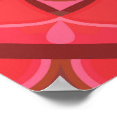 Rotes Mandala Bold Boho Lebendig Energetische Lieb Poster (Ecke)