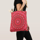 Rotes Mandala-Bold-Boho-Markt Fett Vibrante Farbig Tasche (Von Nahem)