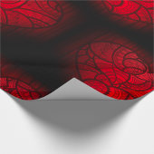 Rotes Mandala Herz Romantisches Boho Muster Geschenkpapier