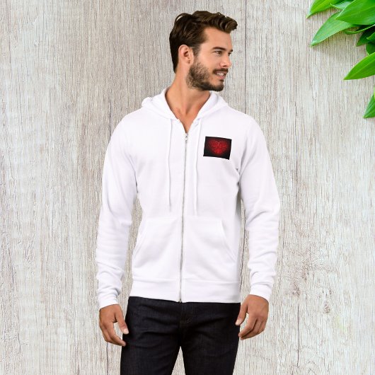 Rotes Mandala Herz Romantisches Boho Muster Hoodie