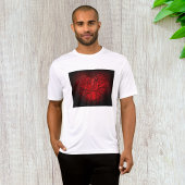 Rotes Mandala Herz Romantisches Boho Muster T-Shirt