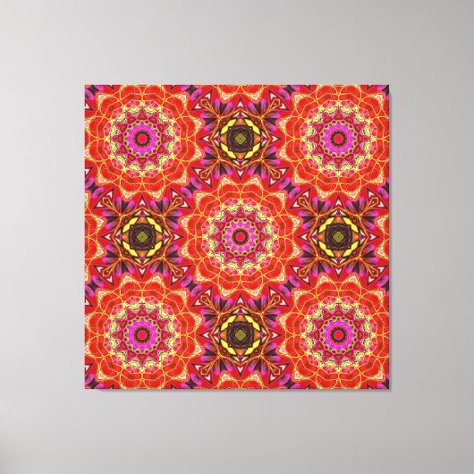 Rotes MANDALA Leinwanddruck (Vorderseite)