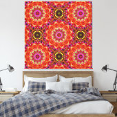 Rotes MANDALA Leinwanddruck (Insitu (Schlafzimmer))