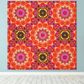 Rotes MANDALA Leinwanddruck (Insitu (Holzboden))