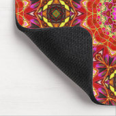 Rotes MANDALA  Mousepad (Ecke)