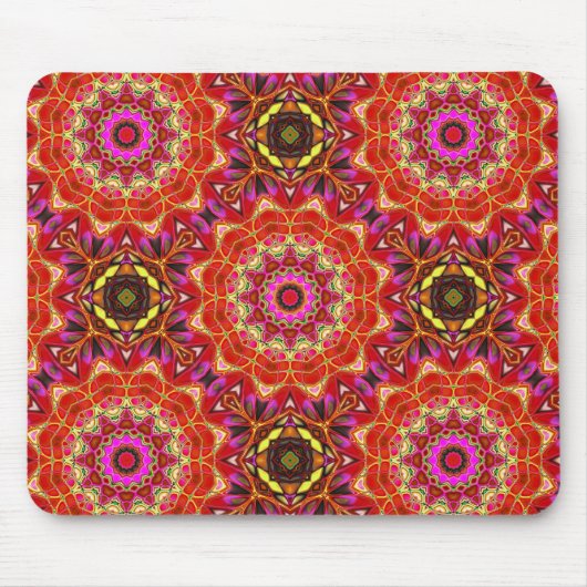 Rotes MANDALA  Mousepad (Vorne)
