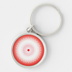 Rotes Mandala Schlüsselanhänger