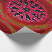 Rotes Mandala-Verpackungspapier Geschenkpapier (Ecke)