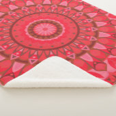 Rotes Mandala-Warm-Boho-Muster Kuschelige Weiche H Sherpadecke (3/4)