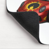 Rotes Mandelbrot-Rennwagen Mousepad (Ecke)
