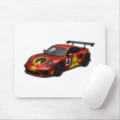 Rotes Mandelbrot-Rennwagen Mousepad (Mit Mouse)