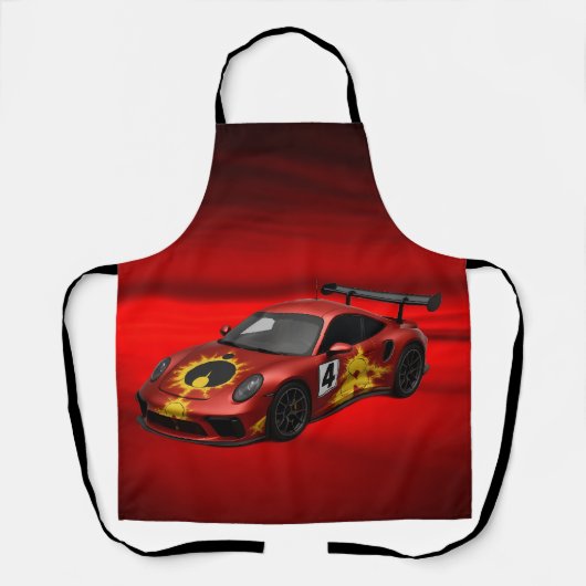 Rotes Mandelbrot-Rennwagen Schürze (Vorderseite)