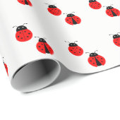 Rotes Marienkäfer-Muster Geschenkpapier (Rolleneckpunkt)