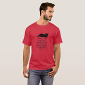 Rotes Mark Twain Katzen Zitat T-Shirt (Vorne ganz)
