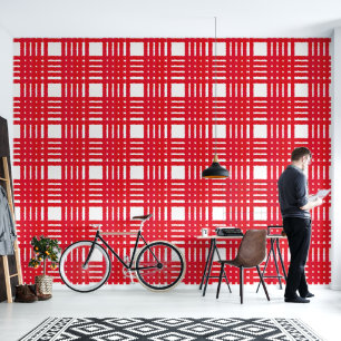 Rotes markiertes Muster Tapete