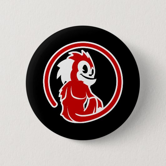 Rotes Marmoset Button (Vorderseite)
