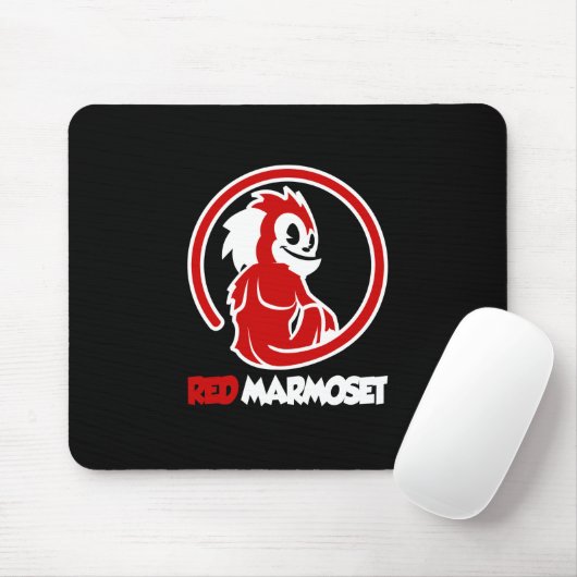 Rotes Marmoset Mousepad (Mit Mouse)