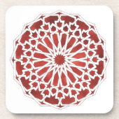 Rotes marokkanisches Mosaik ALCAZAR Getränkeuntersetzer (Vorderseite)