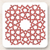 Rotes marokkanisches Mosaik MAMLUK Getränkeuntersetzer (Vorderseite)