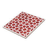 Rotes marokkanisches Mosaik ROSETTE Fliese (Seite)