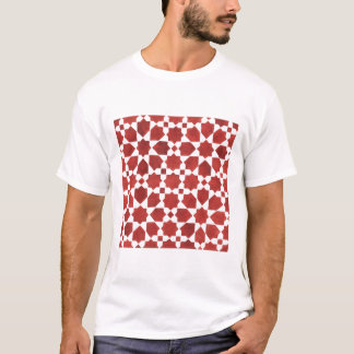 Rotes marokkanisches Mosaik ROSETTE T-Shirt