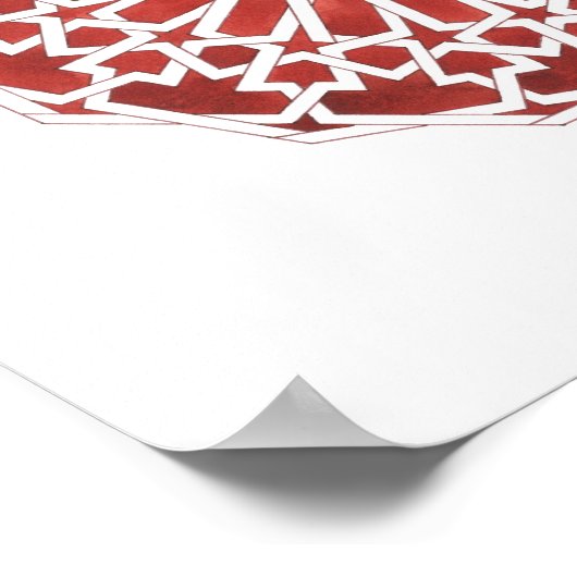 Rotes marokkanisches Mosaikposter ALCAZAR Poster (Ecke)