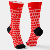 Rotes marokkanisches Musterdesign Socken (Gewinkelt)