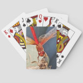 Rotes Meadowhawk Dragonfly Nature Foto Spielkarten (Rückseite)