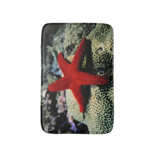 Rotes Meer der Stern-Fisch-| Badematte (Vorderseite Vertikal)