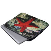 Rotes Meer der Stern-Fisch-| Laptopschutzhülle (Vorne Knopf)