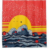 Rotes Meer schön künstlerisch Duschvorhang (Vorderseite)