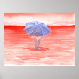 Rotes Meer Umbrella Poster
