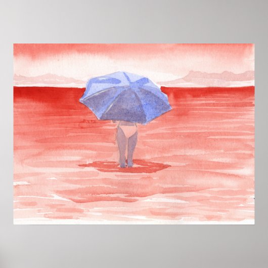 Rotes Meer Umbrella Poster (Vorne)