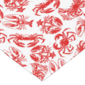 Rotes Meeresfrüchte Tischdecke (Schrägansicht)