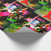 rotes Meerjungfrauen partying Geschenkpapier (Ecke)