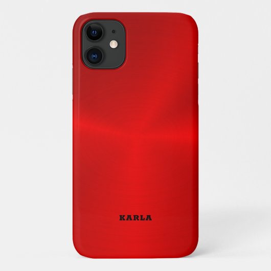 Rotes metallisches Aussehen Case-Mate iPhone Hülle (Rückseite)