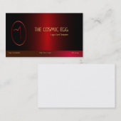 Rotes Metallisches Geoglyph-Symbol Cosmic-Ei-Logo Visitenkarte (Vorne/Hinten)