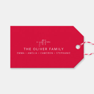 Rotes Minimal Personalisiertes Ein Geschenk Von Fa Geschenkanhänger