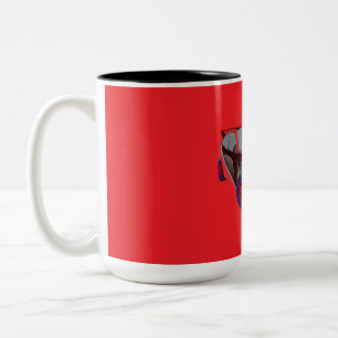 Rotes minimalistisches benutzerdefiniertes Foto Na Zweifarbige Tasse