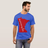 Rotes Minnesota State MN Oversized T-Shirt (Vorne ganz)