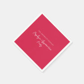 Rotes Mitarbeiter-Dankeschön-Event Serviette (Ecke)