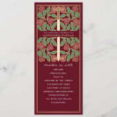 Rotes mittelalterliches goldenes florales Schwert  Programm (Vorderseite)