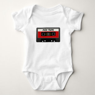 Rotes Mix Tape - Retro-Geschenk im Stil der 80er u Baby Strampler