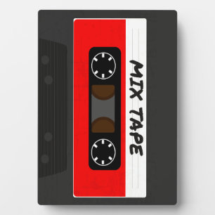 Rotes Mix-Tape - Retro-Geschenk im Stil der 80er u Fotoplatte