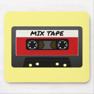 Rotes Mix Tape - Retro-Geschenk im Stil der 80er u Mousepad