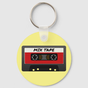 Rotes Mix Tape - Retro-Geschenk im Stil der 80er u Schlüsselanhänger