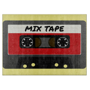 Rotes Mix Tape - Retro-Geschenk im Stil der 80er u Schneidebrett