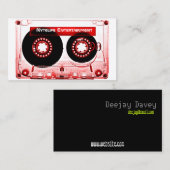 Rotes Mixtape Visitenkarte (Vorne/Hinten)