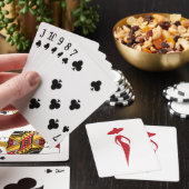 Rotes Modell Spielkarten (In Situ)