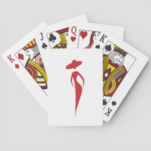 Rotes Modell Spielkarten